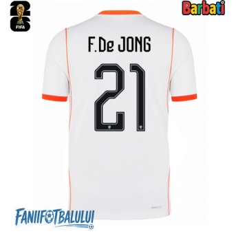 Țările de Jos Frenkie de Jong #21 Tricou Fotbal Replică Mondial 2026 Barbati Deplasare